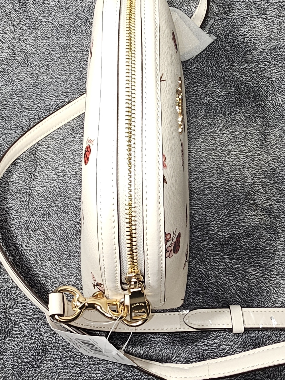 Coach White Floral & Ladybug Crossbody Bag - Picture 6 of 15